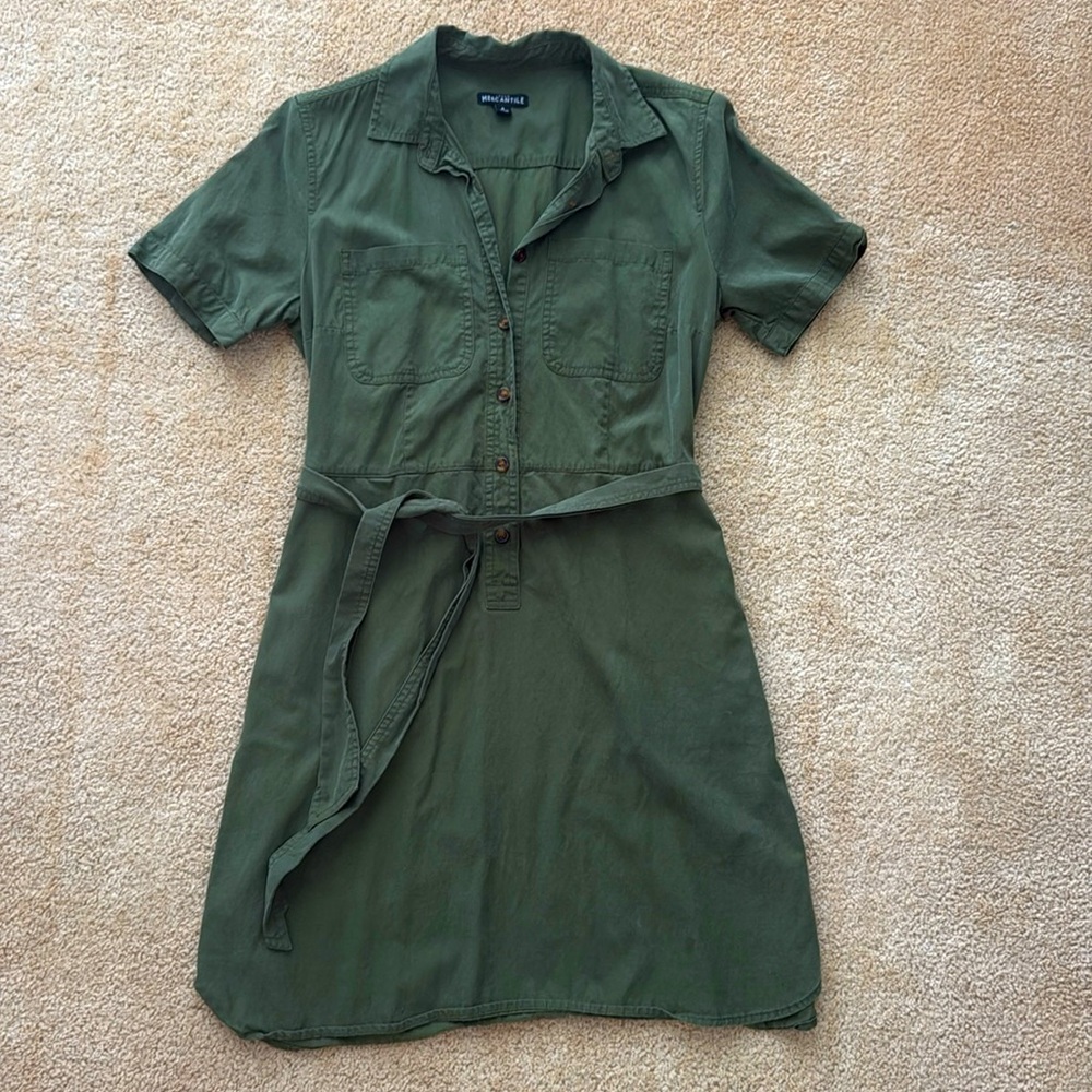 J crew mercantile belted dress